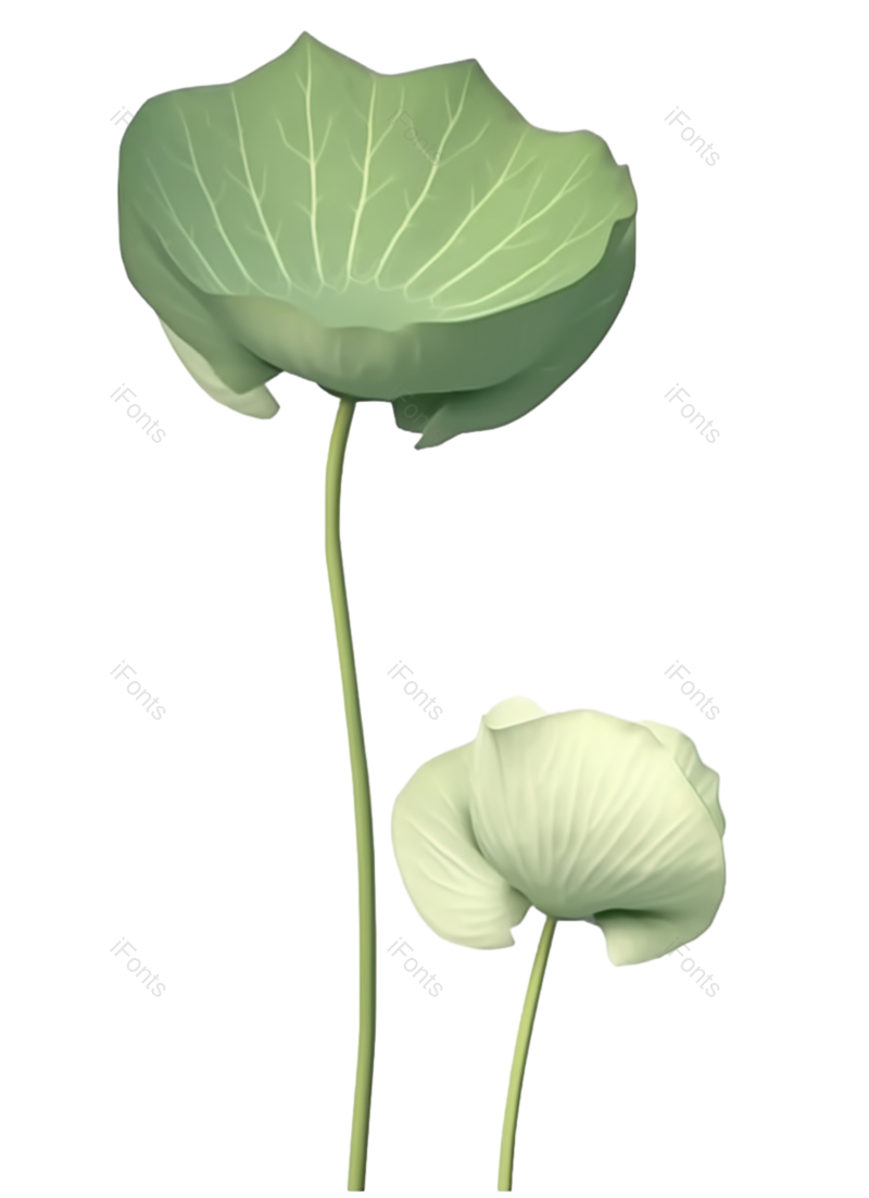 叶子图片,夏至元素,元素PNG,荷花免抠素材